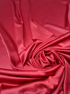 پارچه ساتن مرلین رنگ قرمز سرد